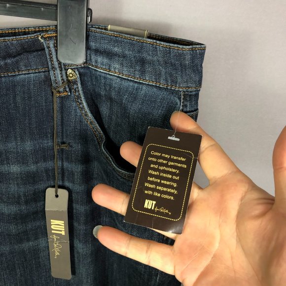 Kut From the Kloth Womens Blue Bardot Crop Skinny Boyfriend Jeans Size 2… - Picture 5 of 11